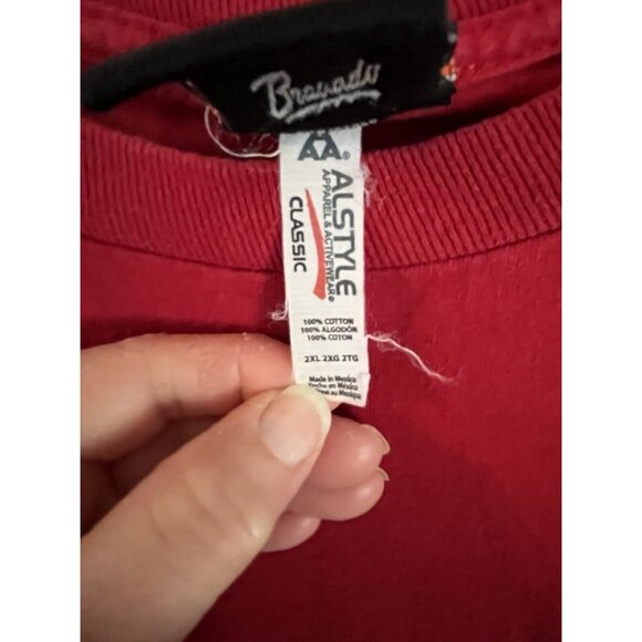 Harley Davidson T Shirt Men's 2xl Red Pirate Biker Double Sided Adult see photos - Picture 16 of 16